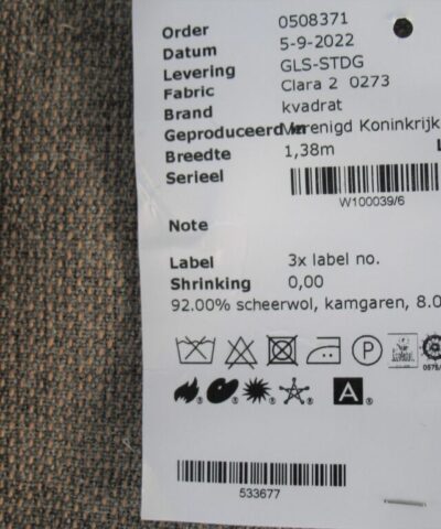 Kvadrat Clara 2 273 grijsbruin camel