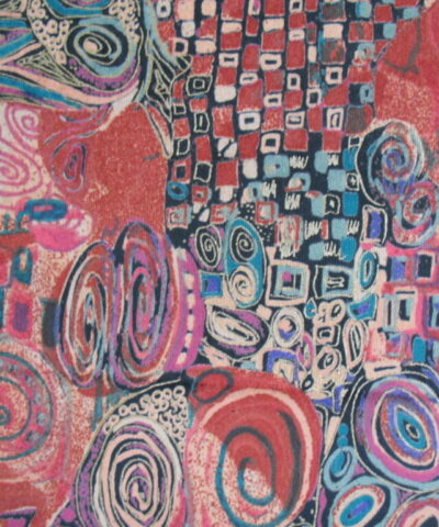 velours meubelstof kleurrijk patroon