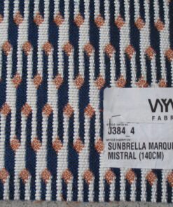 Vyva Fabrics Sunbrella Marquetry Mistral J384 oranje koningsblauw wit