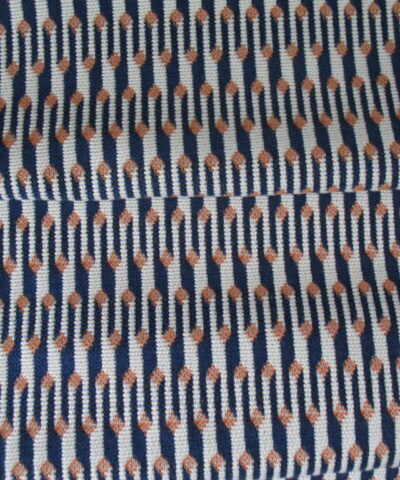 Vyva Fabrics Sunbrella Marquetry Mistral J384 oranje koningsblauw wit