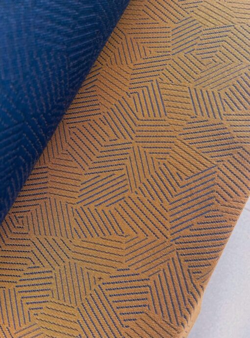 Kvadrat Febrik Razzle Dazzle Ginger 0466 cameloranje blauw