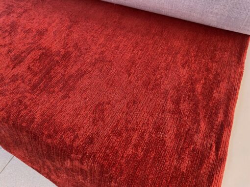 crushed velvet velours structuur donker rood