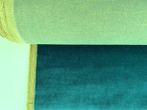 Mohair meubelstof groen blauw