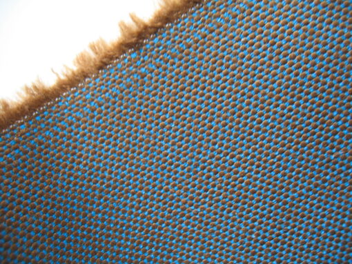 Camira Zap Clang bruin turquoise blauw