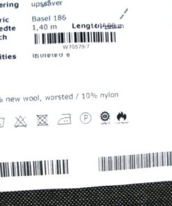 Kvadrat Basel 186 zwart creme