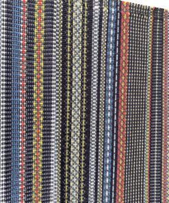 Maharam Point 003 Slate and Khaki – black with coloured accents