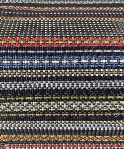 Maharam Point 003 Slate and Khaki zwart met kleuren