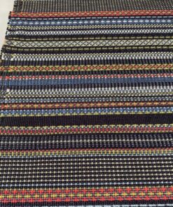 Maharam Point 003 Slate and Khaki – black with coloured accents