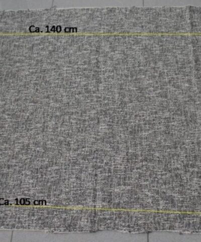 Bouclé meubelstof creme grijs zwart coupon A