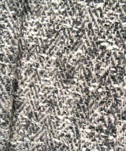 Bouclé meubelstof creme grijs