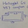 Kvadrat Hallingdal 65 457 okergeel coupon C