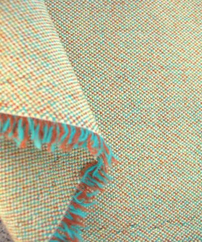 Kvadrat Atlas 911 geel turquoise bruin