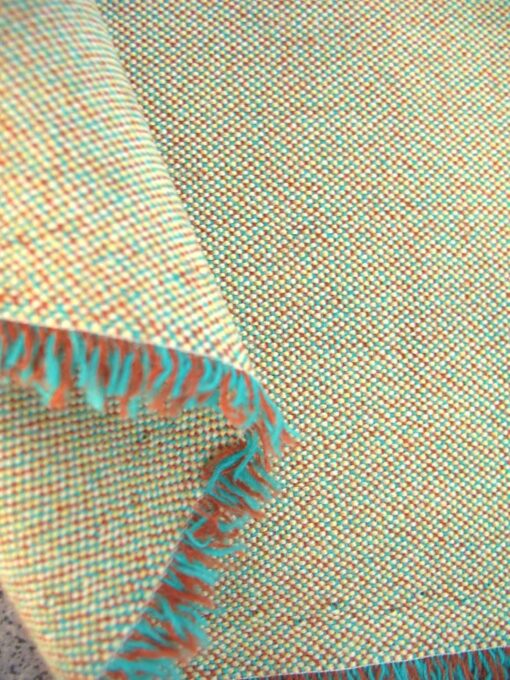 Kvadrat Atlas 911 geel turquoise bruin