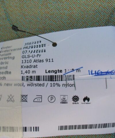 Kvadrat Atlas 911 geel turquoise bruin