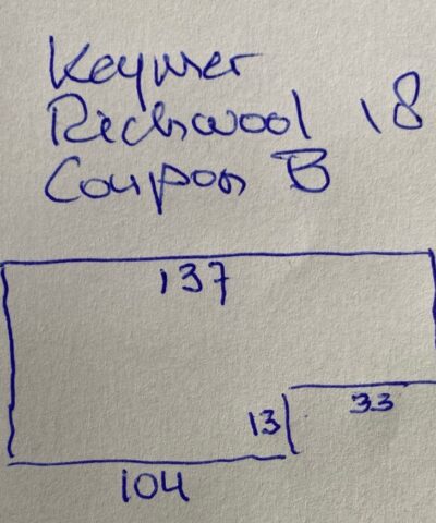 Keymer Richwool 18 okergeel oranje coupon B