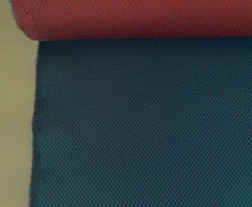 Kvadrat Febrik Plecto Harbor Red 0874 petrol blauw donker rood