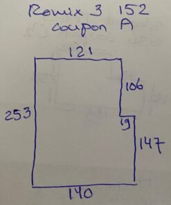 Kvadrat Remix 3 152 zwart roomwit coupon A