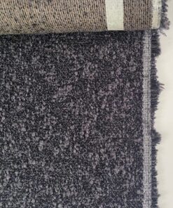 Kvadrat Sahco Zero 013 zwart grijs bouclé coupon