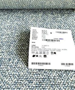 Kvadrat Sahco Moss 010 blauw creme grijs bouclé