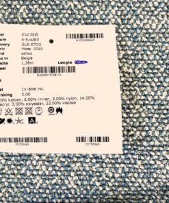 Kvadrat Sahco Moss 010 blauw creme grijs bouclé