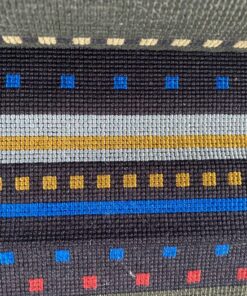 Maharam Point 004 Black and Cobalt black blue