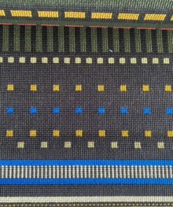 Maharam Point 004 Black and Cobalt black blue