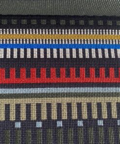 Maharam Point 004 Black and Cobalt zwart blauw