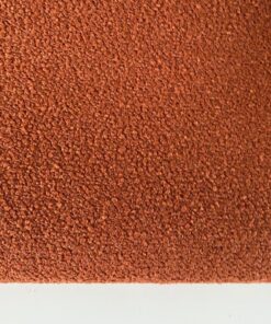Bouclé upholstery burnt orange brown orange