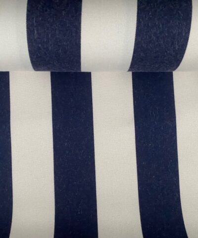 outdoor blauw crèmewit meubelstof verticale strepen