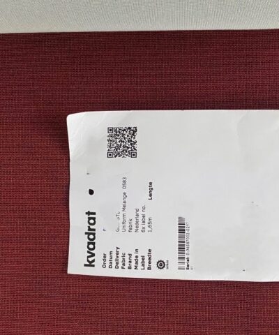 Kvadrat Febrik Uniform Melange 0583 rozerood zwart