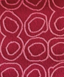 Kvadrat wool felt, Cyclamen with pink circles