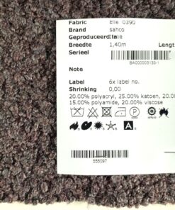 Kvadrat Sahco Elle 0390 bouclé bruin grijs