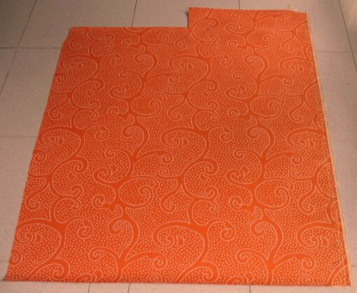 meubelstof batik oranje creme coupon A