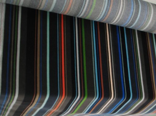 Maharam Velvet Stripe 006 Charcoal