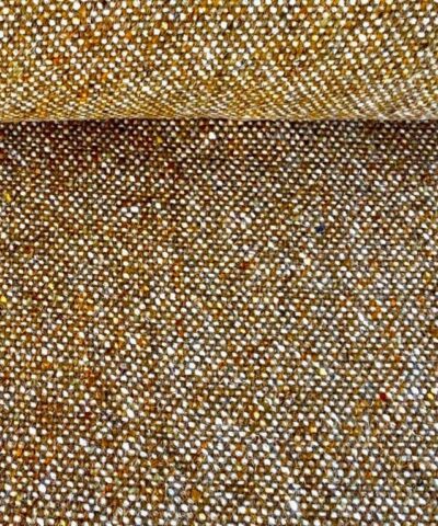 Retro meubelstof creme camel oranje geel bruin