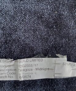 Designers Guild Zaragoza Midnight paarsblauw velours vintage