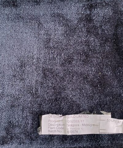 Designers Guild Zaragoza Midnight paarsblauw velours vintage