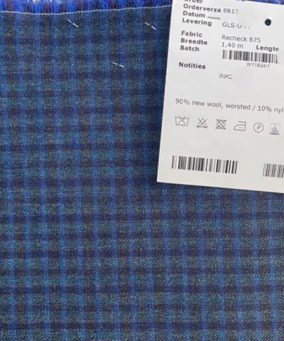 Kvadrat Recheck 875 blauw groen geruit