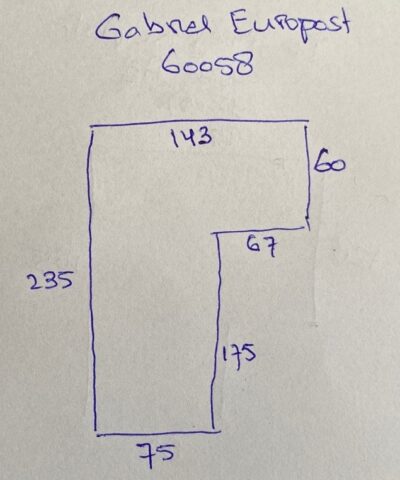 Gabriel Europost 60058 antraciet grijs vilt coupon A
