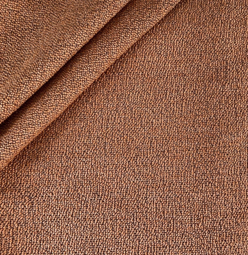 Meubelstof boucle rozeoranje lichtbruin S