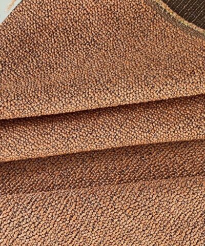 Meubelstof boucle rozeoranje lichtbruin S
