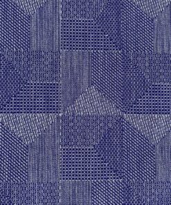 Kvadrat Crystal Field 753 kobaltblauw grijs patroon