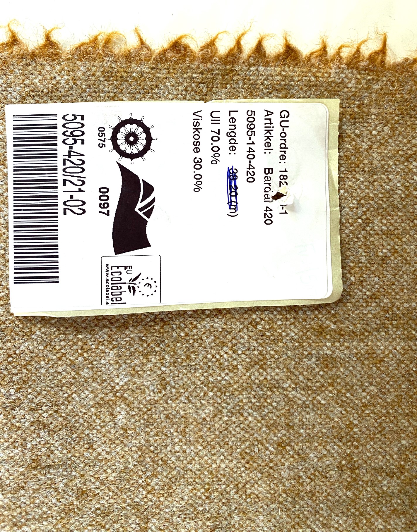 Gudbrandsdalens Bardal 420 camel beige