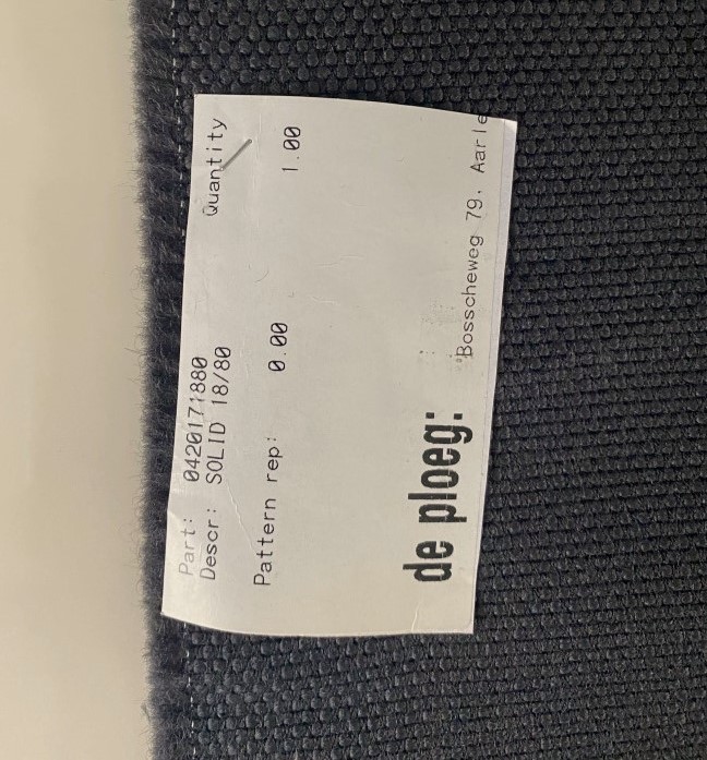 De Ploeg Solid 18/80 donker grijs zwart