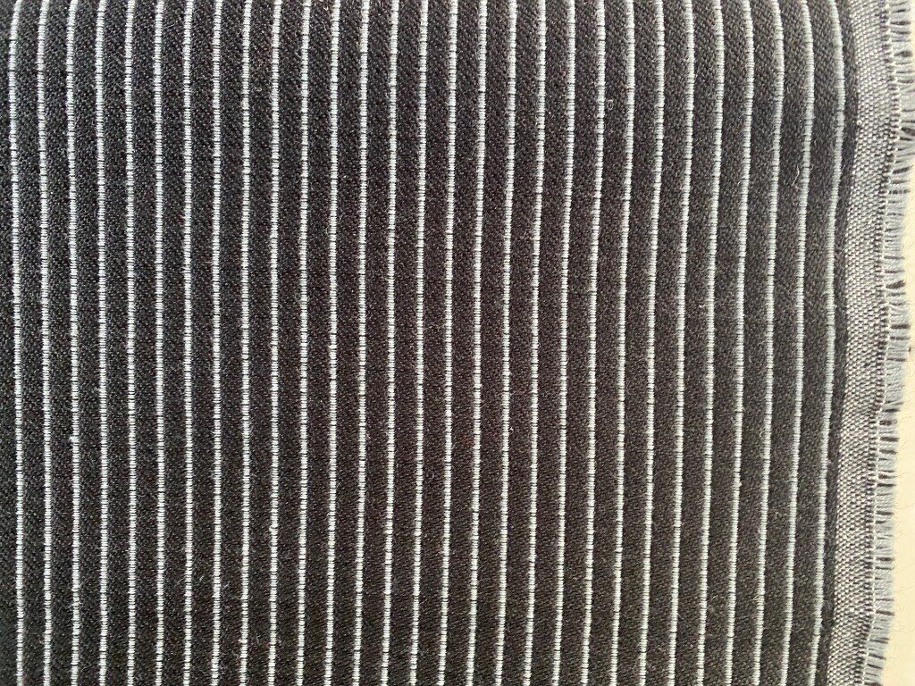 Torri lana laiar zwart grijs rib