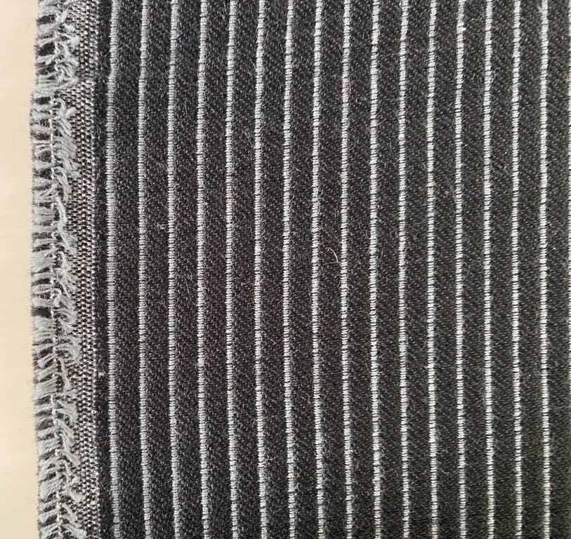 Torri lana laiar zwart grijs rib