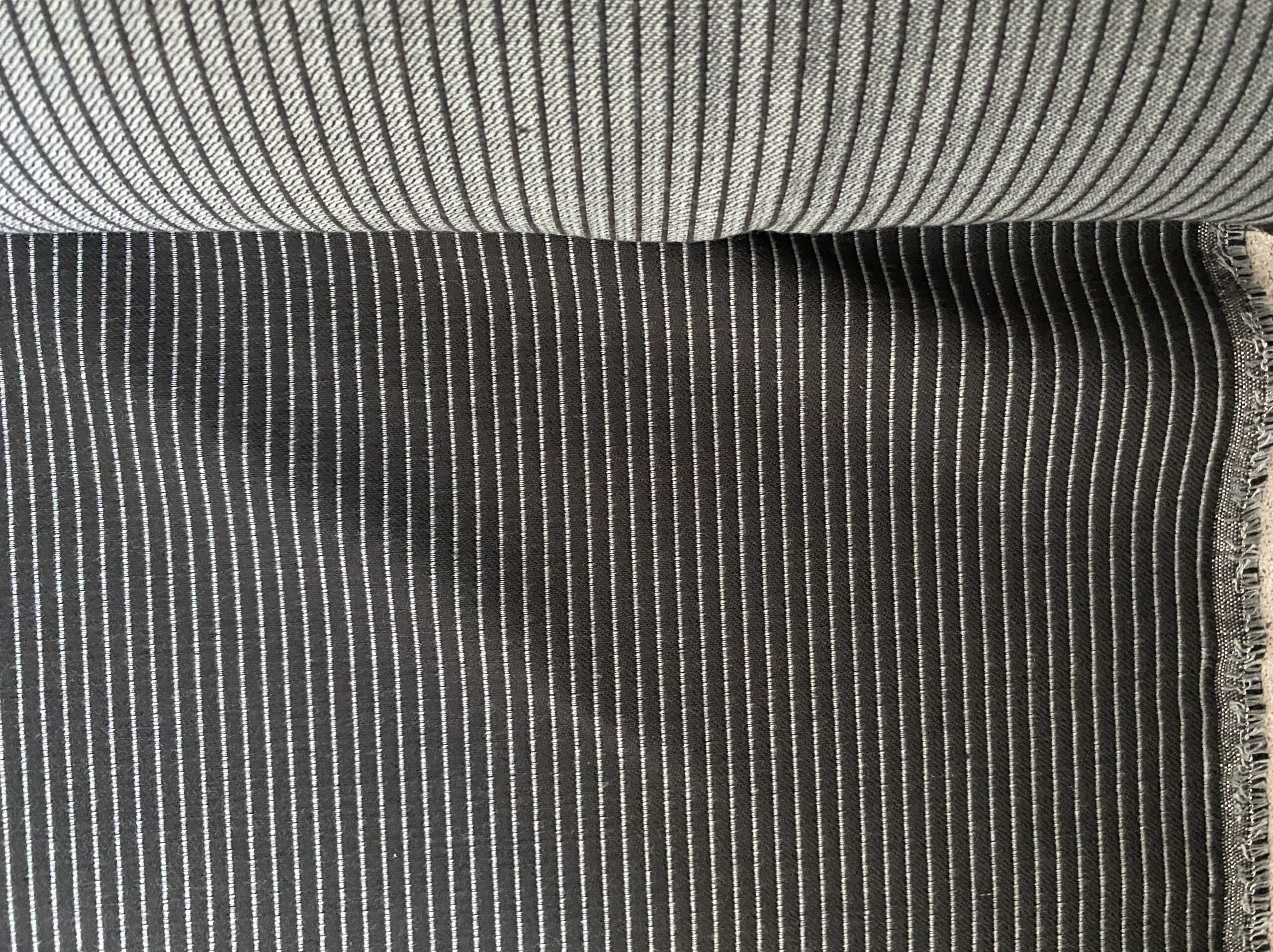 Torri lana laiar zwart grijs rib