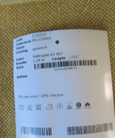 Kvadrat Hallingdal 65 407 geel wit