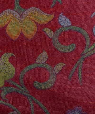 Keymer Amazone 25 bloempatroon op rood