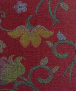 Keymer Amazone 25 floral pattern on red